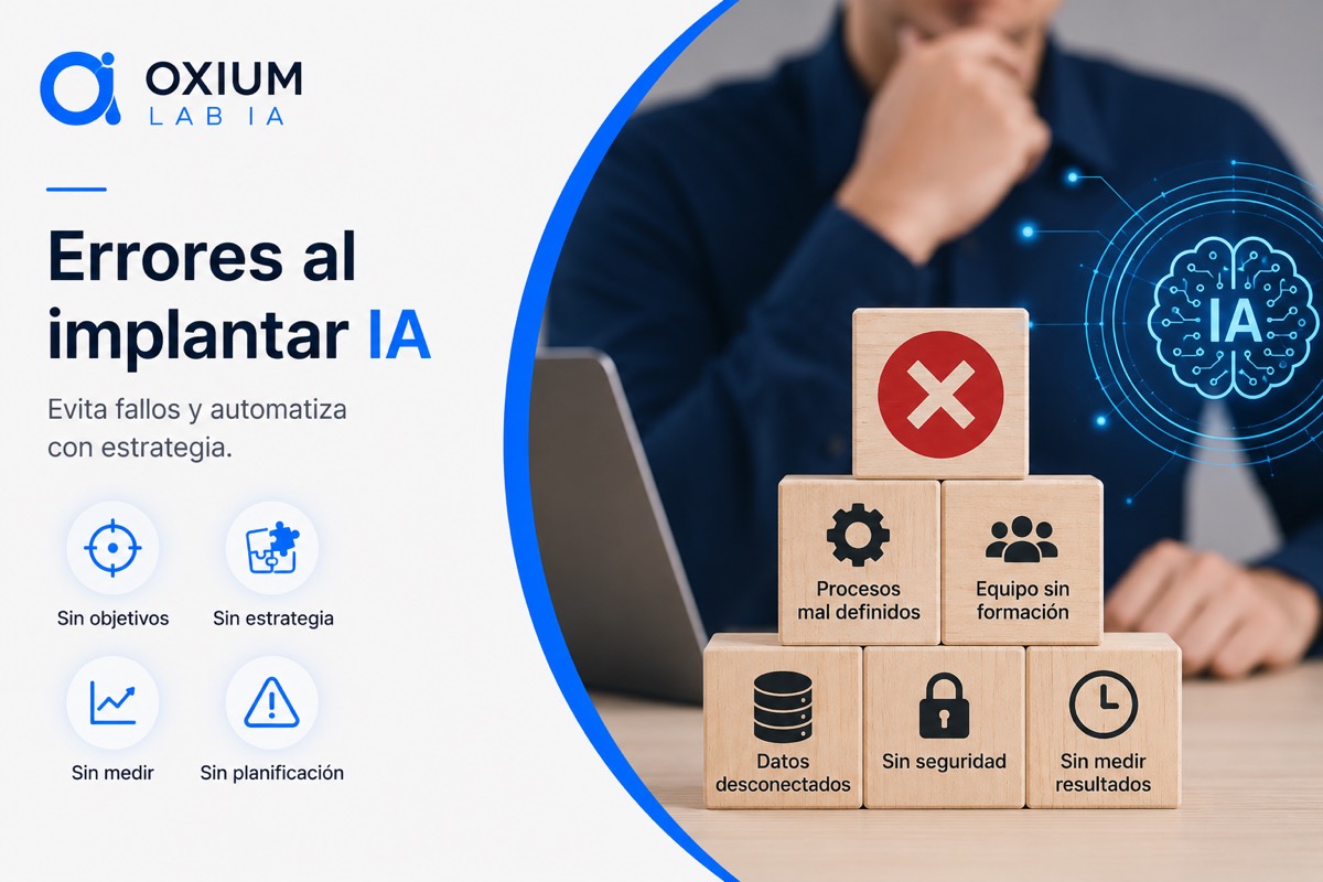 Errores al implantar IA en una pyme: qué evitar antes de automatizar