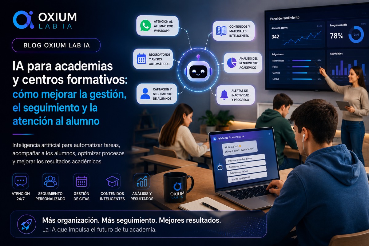 IA para academias y centros formativos: cómo mejorar la gestión, el seguimiento y la atención al alumno